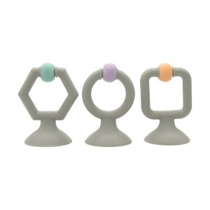 China Little Rawr 8cm Building Block Toy Cute Squigz Silicone Suction Cup on sale