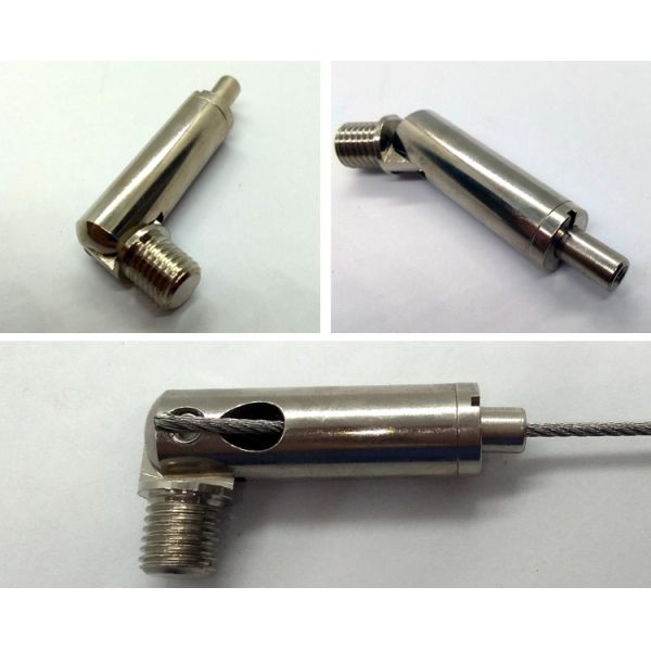 Stainless Steel Cable Gripper External Thread for Suspended Ceiling Organizer Wire Rope Clamping Grippers Included