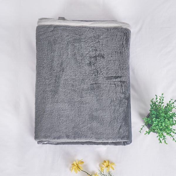 Solid Color Hotel Bed Blanket Fleece Flannel Coverlet Soft 100% Polyester