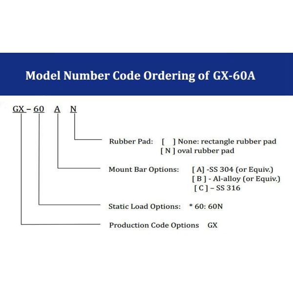 100G GX-60A Wire Rope Vibration Damper for Embedded Electronics Vibration Suppression
