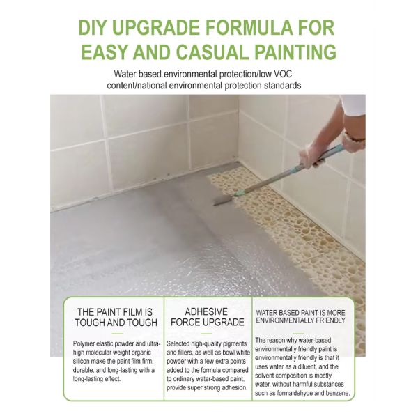 Waterproof Fast Drying Water-based Tile Paint with Strong Adhesion for Ceramic Tile Renovation
