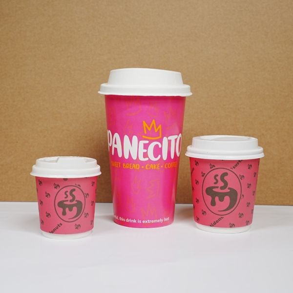 Biodegradable disposable paper coffee cup customized printed logo paper cup