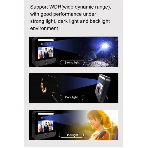 5 Inch Touch Screen Cloud WiFi QR Code Reader Fingerprint Access Control Attendance System Face Recognition