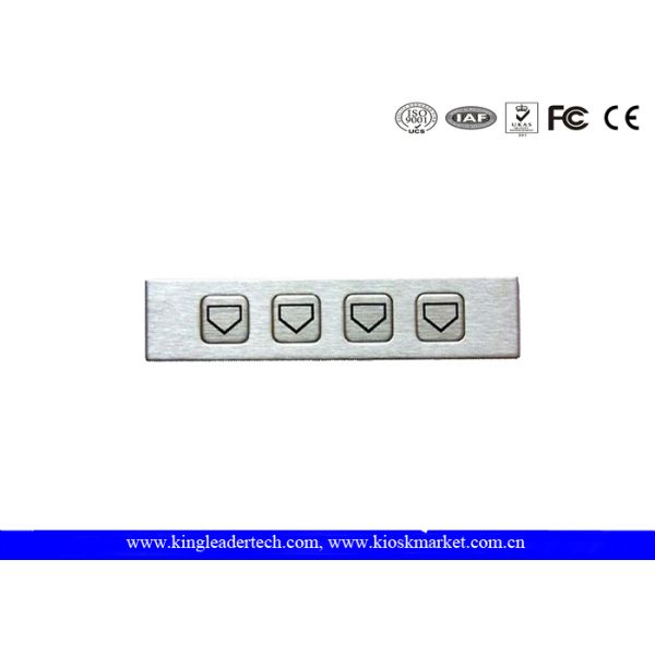 Functional Metal Numeric Key Pad , 4 Keys Numeric Stailess Steel Keypad