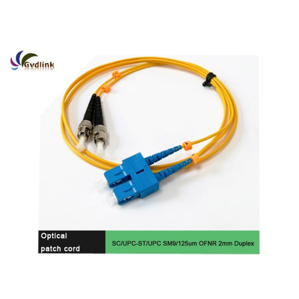 SC/UPC-ST/UPC SM 9/125um 2mm OFNR Fiber Patch Cable