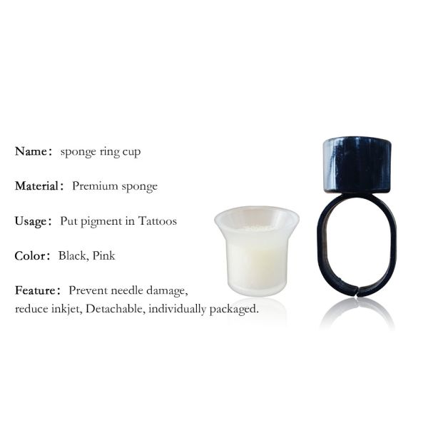 Disposable Microblading Accessories Tattoo Pigment Ring Cups Soft Silicone And Plastic Material