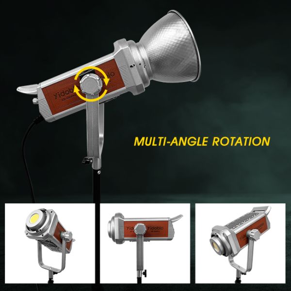 Brown 200w portable LED photography lighting 2700K-7500K suitable for studio shooting makeup fill light