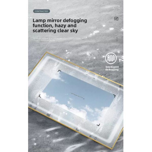 Rectangular Modern Hotel Bathroom LEDSmart Mirror Touch Switch Rectangle Aluminum Alloy Frame Anti-Fog Design for Villas Salon
