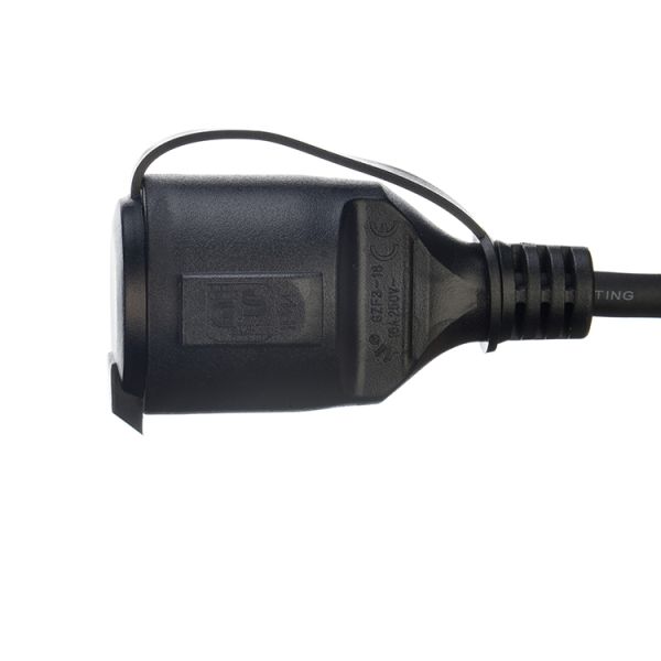EU 2 Poles Socket Female End Type Oxygen Free Bared Stranded Copper Conductor Material Distributed Outlet Extension Cable