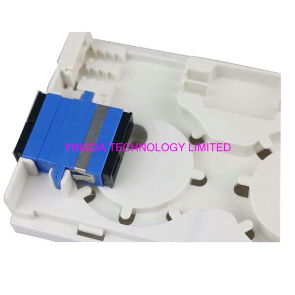 2 Core optical fiber termination box load with SC/upc duplex adapter and pigtails