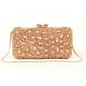 Women Crystal Gold Box Clutch Bag , Hollow Out Cocktail Party Purse for sale