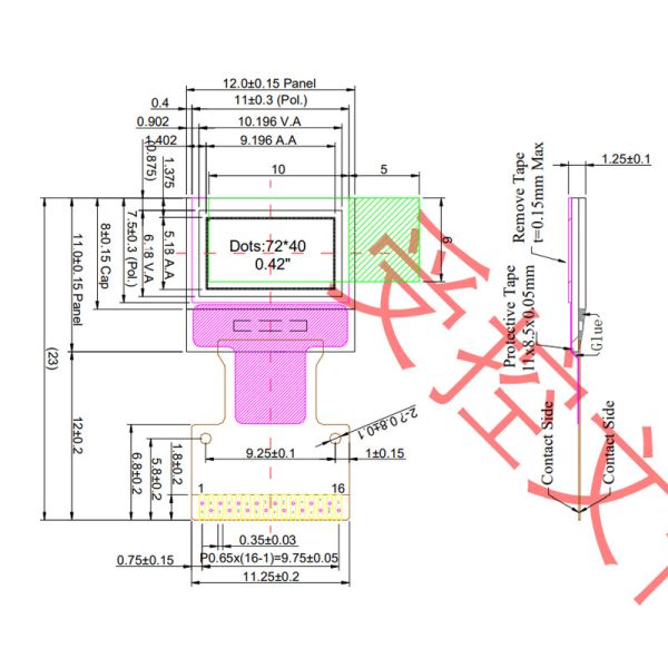 0.42 Inch OLED Display Module 72x40, OEL Display Module 0.42 Inch
