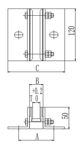 10mm 2.5m/S Elevator Spare Parts Sliding Guide Shoe High Speed
