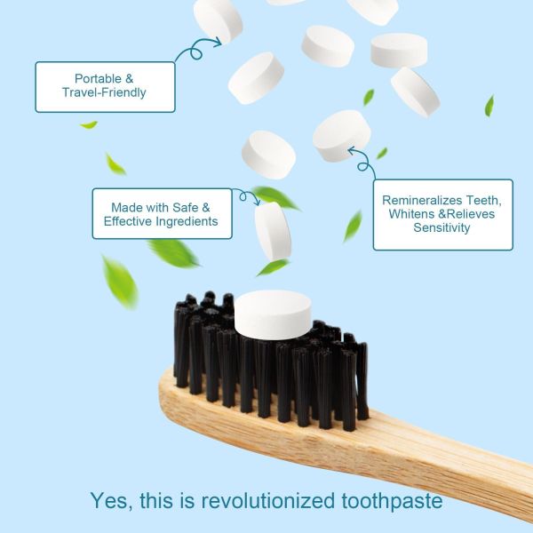 Nano Hydroxyapatite Probiotics Toothpaste Tablets Chewable Mint Flavor 62ct