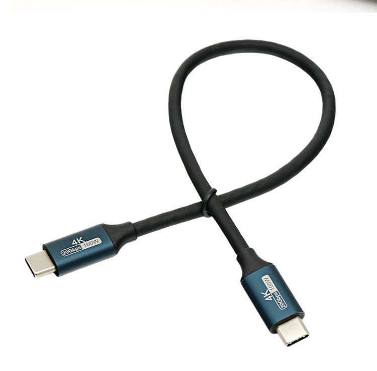 USB 3.2 Gen 2 Type C To Type C Cable 100W PD Fast Charging E-Marker Chip Full Function Data Sync Cable Dual Head USB C Cable