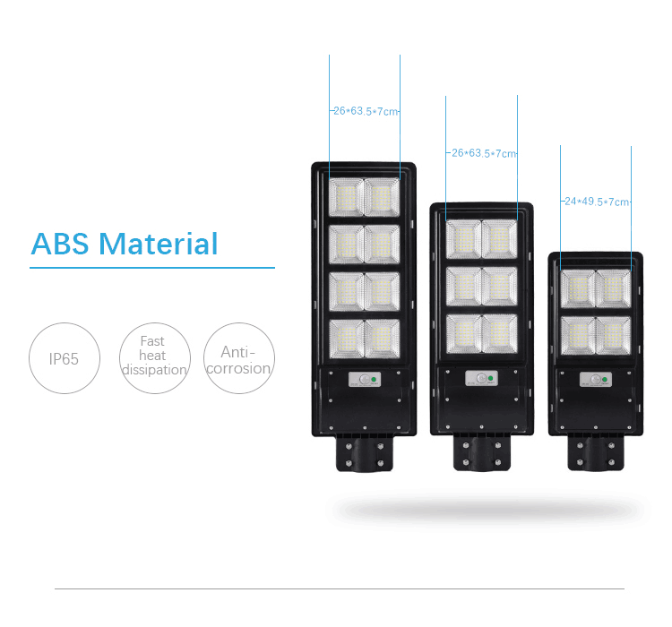 Waterproof 60w All In One Solar LED Street Light With Motion Sensor Remote Control