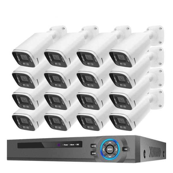 Customized Size 16 Channels H.265 4K 8MP Wired POE IP Network Security Camera for Outdoor