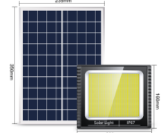 Abs Cri>80 High Brightness 200w Solar Flood Light With Remote Controller