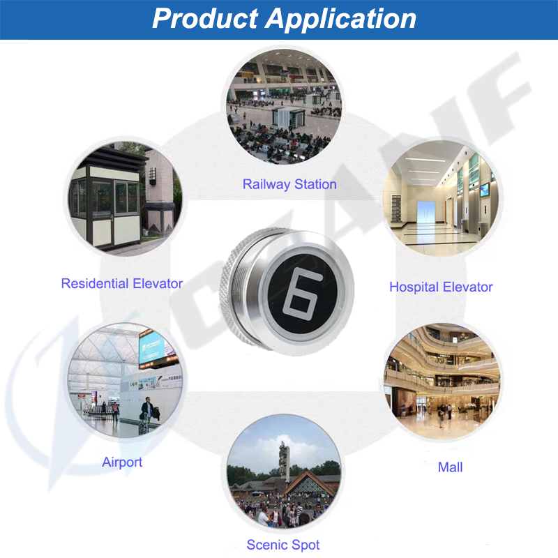Cutout Size 37 mm Round Stainless Steel Elevator Touchless Button Elevator High Sensitivity No Touch Lift Control Button