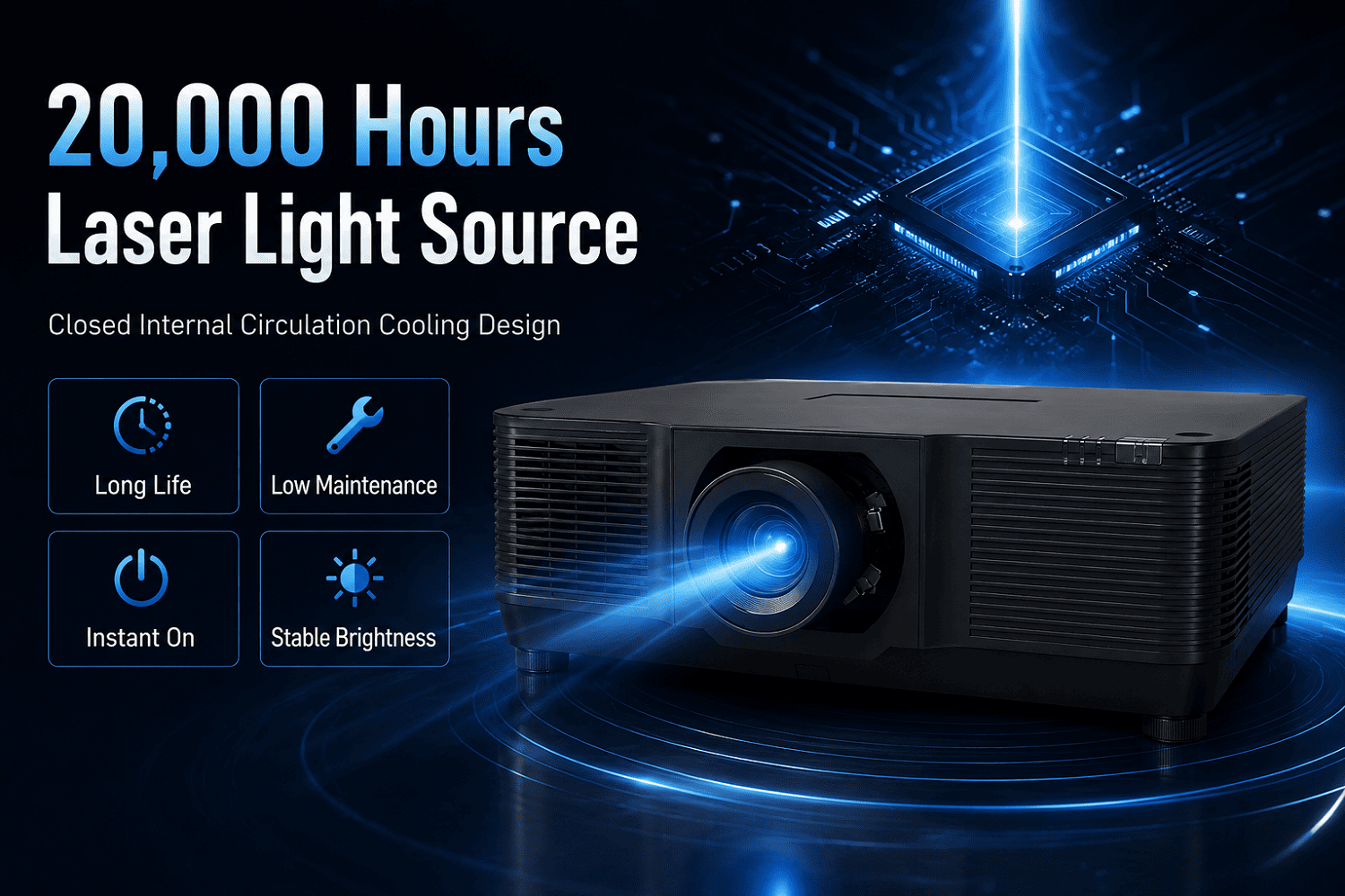 High Brightness 3D Mapping Projector WUXGA 3LCD Laser Lens Shift Large Scale Events