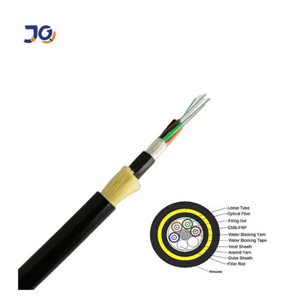 6 Core Adss 12 Core Optic Fiber Cable Span 400m