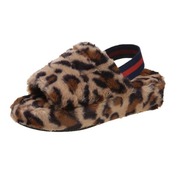 Flat Heel Womens Slide Sandals With Solid Pattern Open Toe Shape