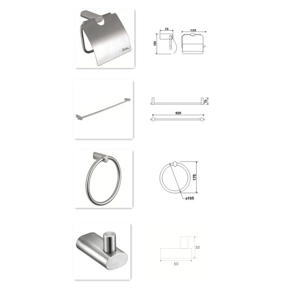 OEM Bathroom Accessories Set Wall Mounted Restroom Shower Room