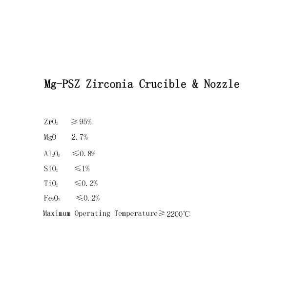 High Temperature Resistant Mg-PSZ Ceramic Components for Applications 3M01