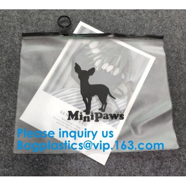 Sinicline Nice Pvc Eva Slider Zipper String Biodegradable T-Shirt Packaging Plastic Bag With Logos Custom Logo Printed