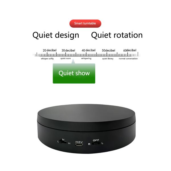 Frosted Elegance Rotating Display Platform Motorized Rotating Display Stand