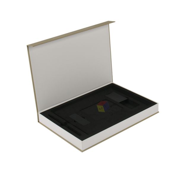 Industrial Book Shape Magnetic Closure Rigid Cardboard Packaging with Custom Logo Print