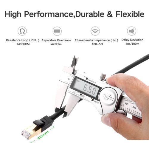 Black High Speed STP Patch Cable For Signal Routing Easily Distinguishable