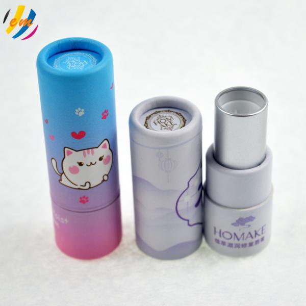 Buy Fancy CMYK Color 85mm Height Kraft Paper Lip Balm Tubes at wholesale prices