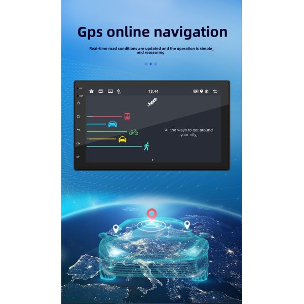 Creatall 7/9/10 Inch All-In-One Android GPS Navigation for Bluetooth Central Control Large Dashboard Reversing Player CarPlay