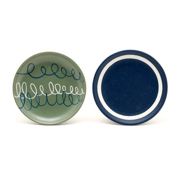 Tableware Dinner Plate Set Stoneware Handpaint Dinner Sets Gold Ceramic Dinner Plates