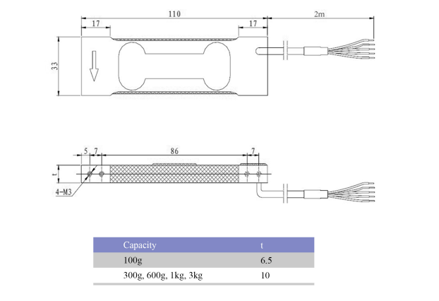 High-Sensitivity Miniature Single Point Load Cell for Precision Batching (0.1-3kg) - Model WL-113