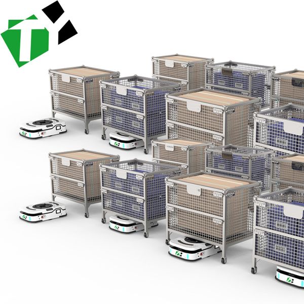 Running Speed 0-25 Stepless Speed Regulation AGV Robot for Precise and Smooth Trackless Transfer Trolley