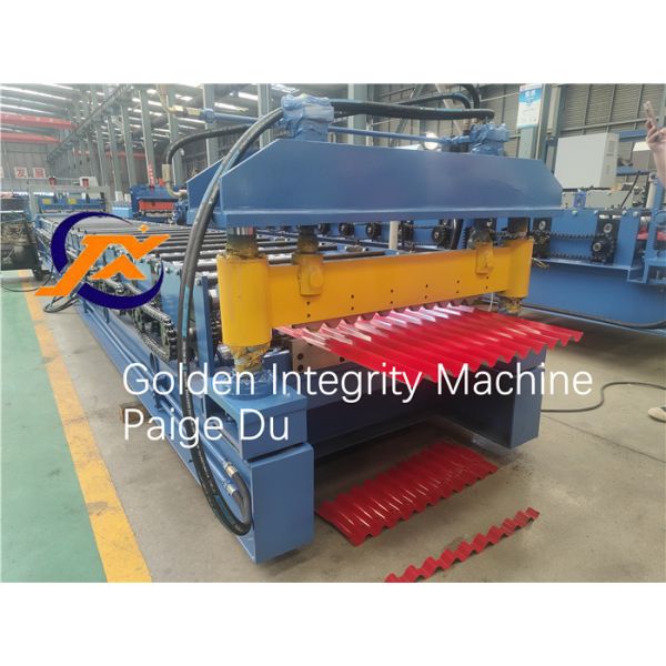 380v Corrugated Sheet Roll Forming Machine 18m/Min Corrugated Iron Sheet Making Machine