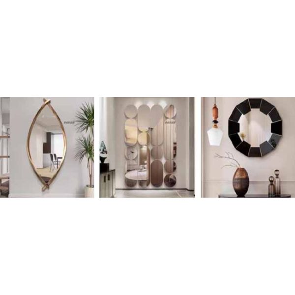 Luxury Home Decorative Large Wavy Shape Irregular Big Standing Mirror Wall Full Body Mirror Full Length Floor Mirror
