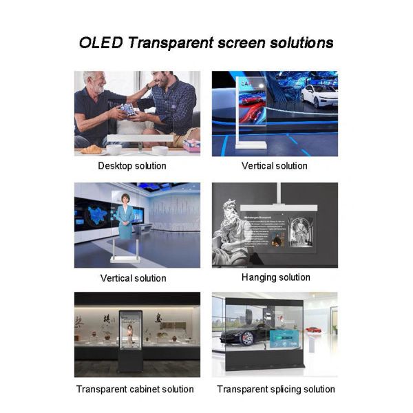 30 Inch See Through OLED Advertising Transparent OLED Signage