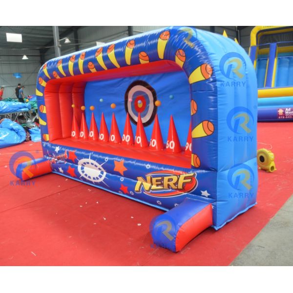 Interactive Shooting Game Launch Inflatable Bounce Bed with Blower and Customized Color