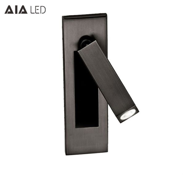 Rotating Recessed mounted bed sides light 3W led bed lighting reading light bed head wall lamp