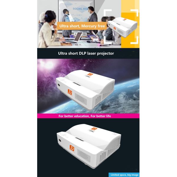 4100 Lumens Smart Laser Projector with 1920x1080 Resolution and Laser Light Source