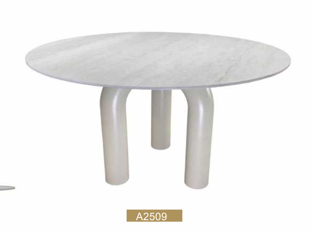 High-End Quality Natural Marble Rectangular Dining Table Modern European Villa Steel Accents Dining Room Furniture