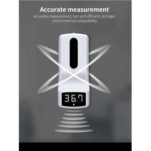 Intelligent Sensor Touchless Sanitizer Soap Dispenser Machine with Temperature Measurement,Wall Mount Soap Dispenser