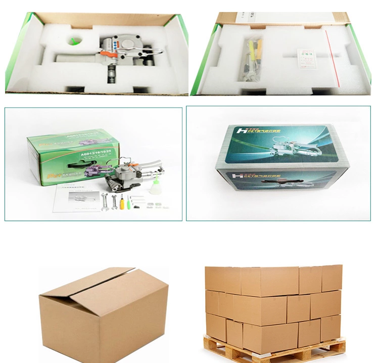 Suitable Width 13-25mm Pneumatic PET Strapping Machine with Friction Welding Sealing