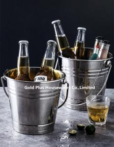 Quality 2.5L Bucket & cooler & holder type stainless steel mini ice bucket cheap steel ice bucket wine ice bucket for sale