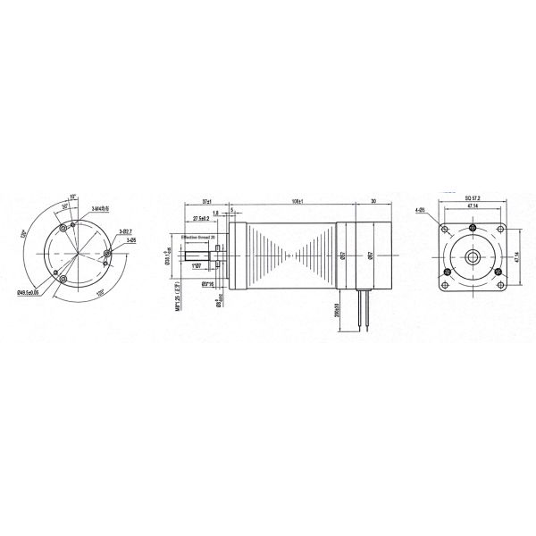Nema 23 Brushless DC Motor With Built In Driver