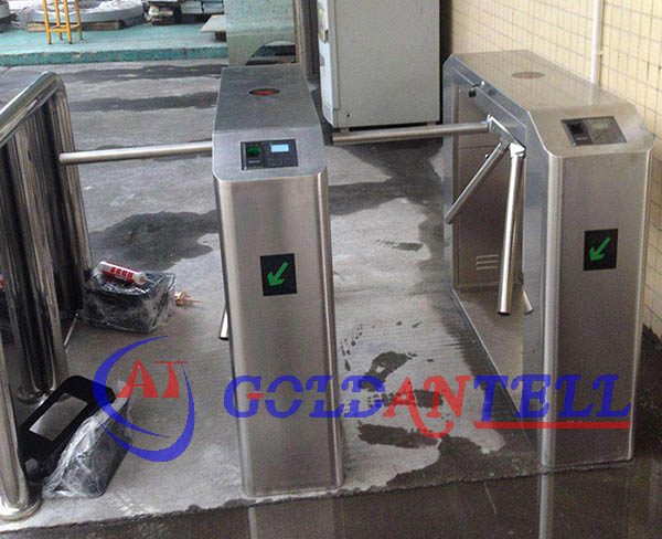 RFID Ticket Counting Tripod Turnstile Barrier Gate Fingerprint Reader 3 Roller Gate System