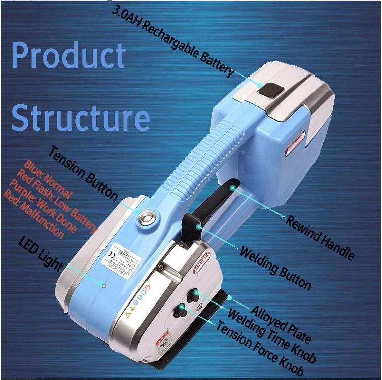 220V PP PET Strap Packing Machine Battery Power Supply Handheld Strapping Machine